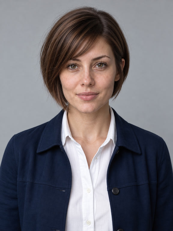 Demo example with a short asymmetric haircut