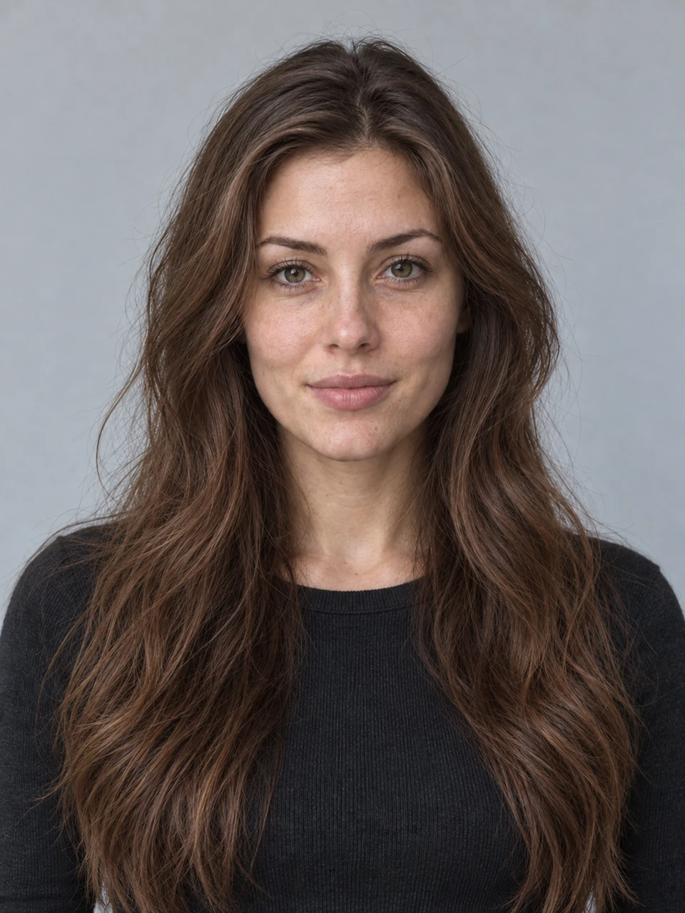 Original demo portrait with long hair